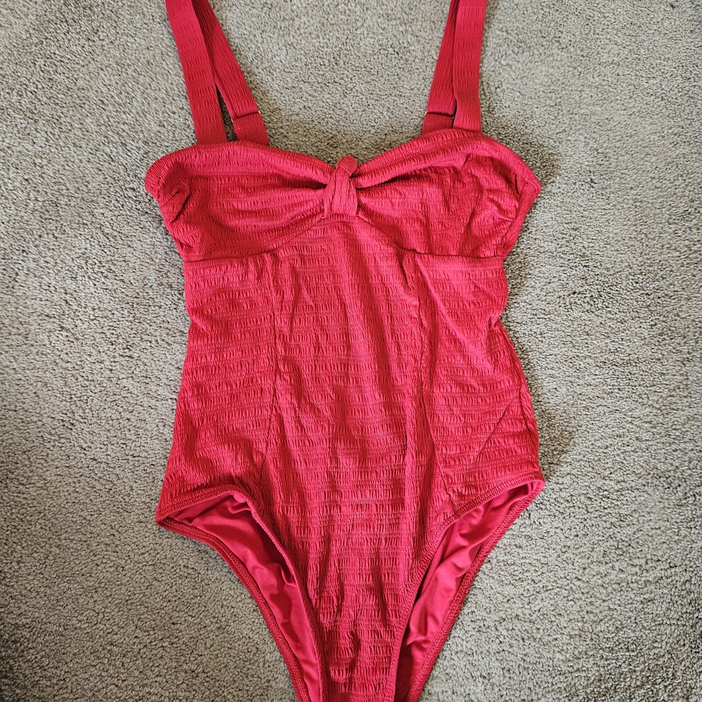 Cupshe Red Textured Bikini